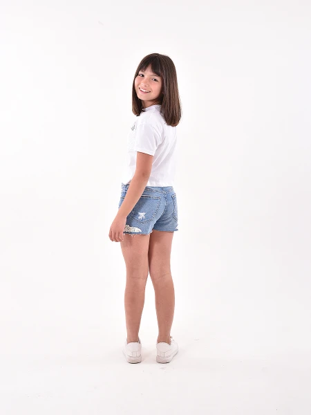 SHORT SAM AZUL CLARO