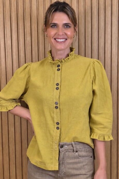 Camisa Carlita Volados Pistacho