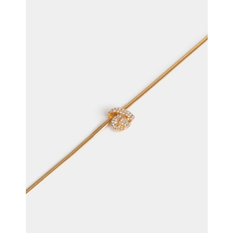 Cadena Corta Con Dije Bañada En Oro Dorado