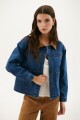 CHAQUETA JEAN CUELLO CAMEL