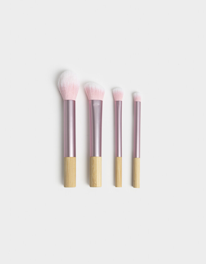 Brochas y Aplicadores Set de Brochas Set De 4 Brochas De Maquillaje Slow Mornings - Combinacion Multicolor