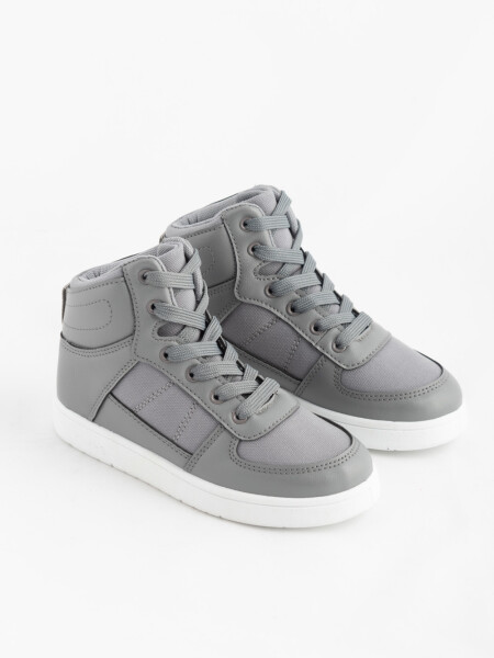 Zapatilla acordonada gris Gris