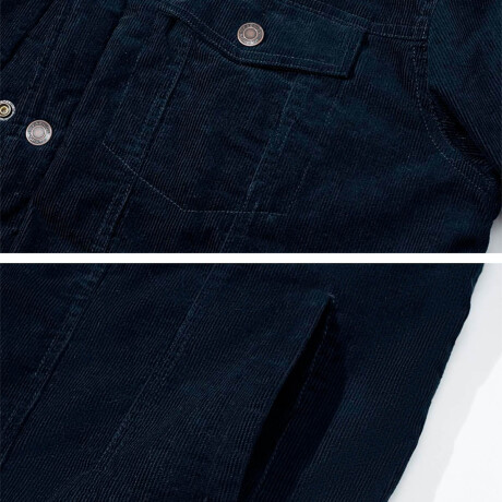 Campera Uzspace Pana Corderito Moda Hombre Urban Azul