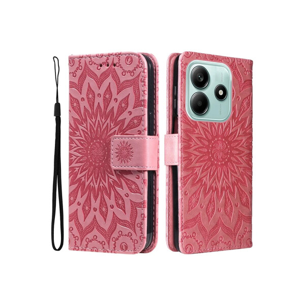 Flip cover para Xiaomi Redmi Note 14 5G diseño girasol color rosa Flip Cover Para Xiaomi Redmi Note 14 5g Diseño Girasol Color Rosa