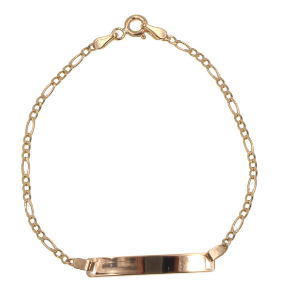 Pulsera de niño/niña en oro amarillo 18k. con espacio para grabado Pulsera de niño/niña en oro amarillo 18k. con espacio para grabado