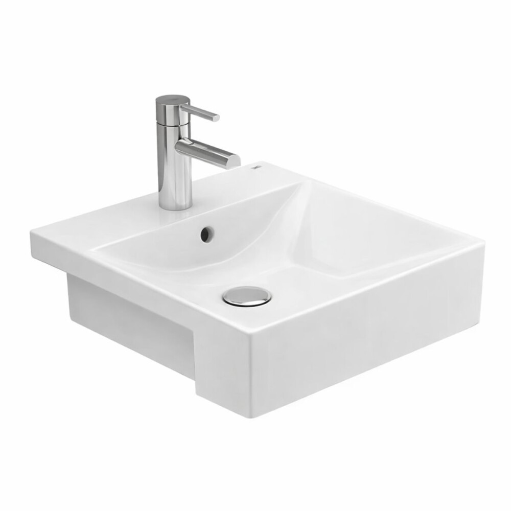 Bacha de encastre cuadrada 42 cm c/mesa blanca brillante Dmc Bacha De Encastre Cuadrada 42 Cm C/mesa Blanca Brillante Dmc