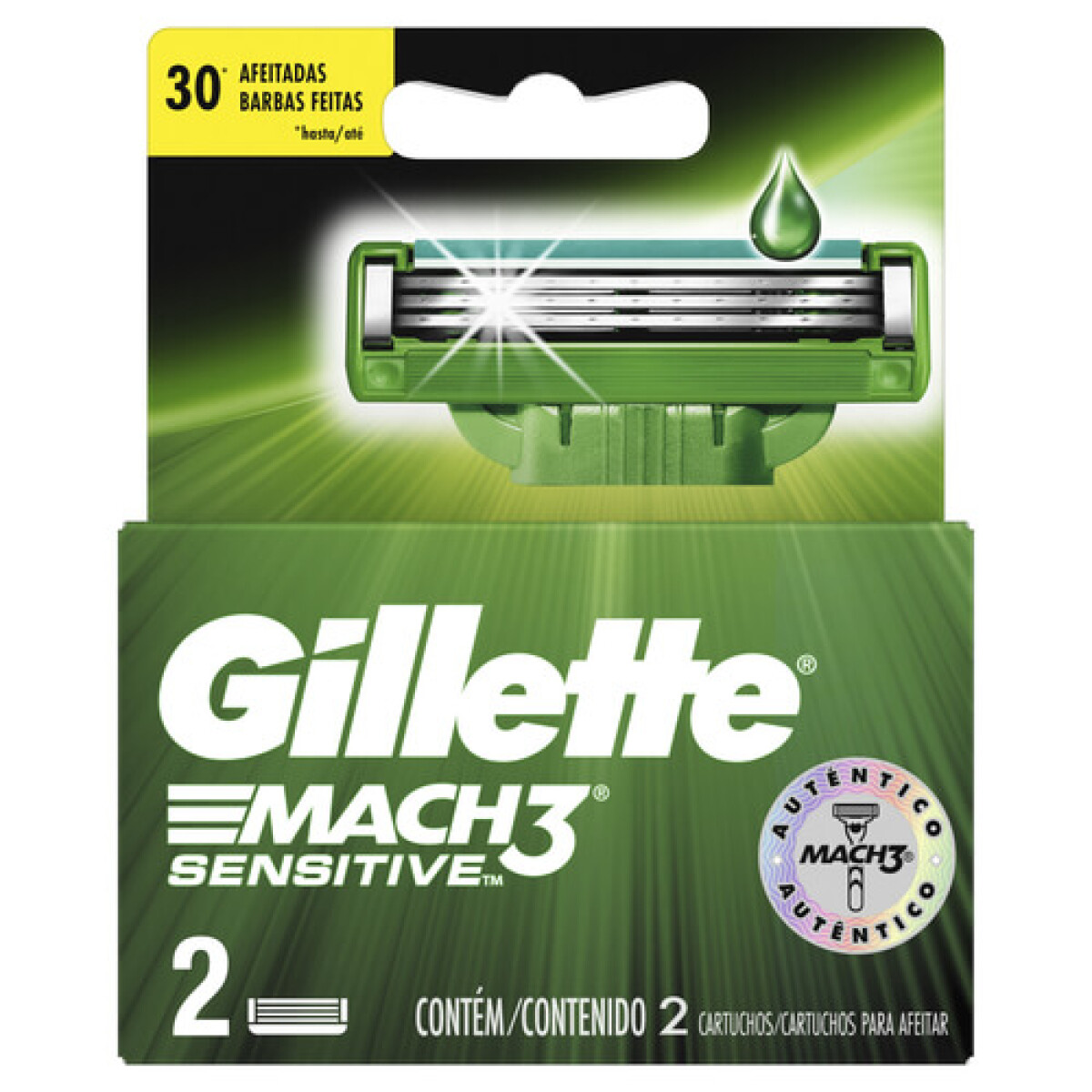 Gillette Mach3 Sensitive Repuesto 2 Unidades – Afeitado Suave
