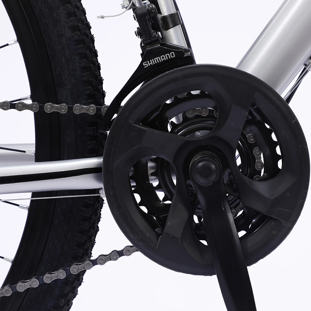 BICICLETA MONTAÑA RODADO 29 CON AMORTIGUADORES Y COMPONENTES SHIMANO - 21 CAMBIOS AMARILLO