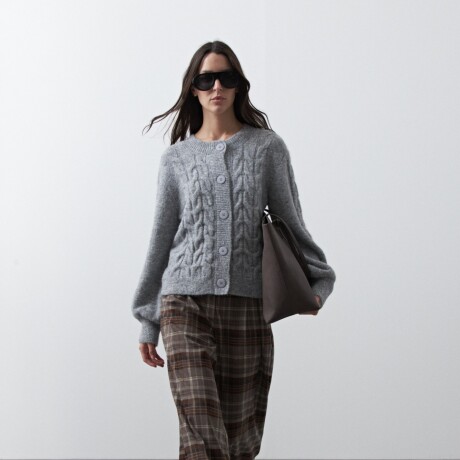 CARDIGAN BOREAL Gris Melange