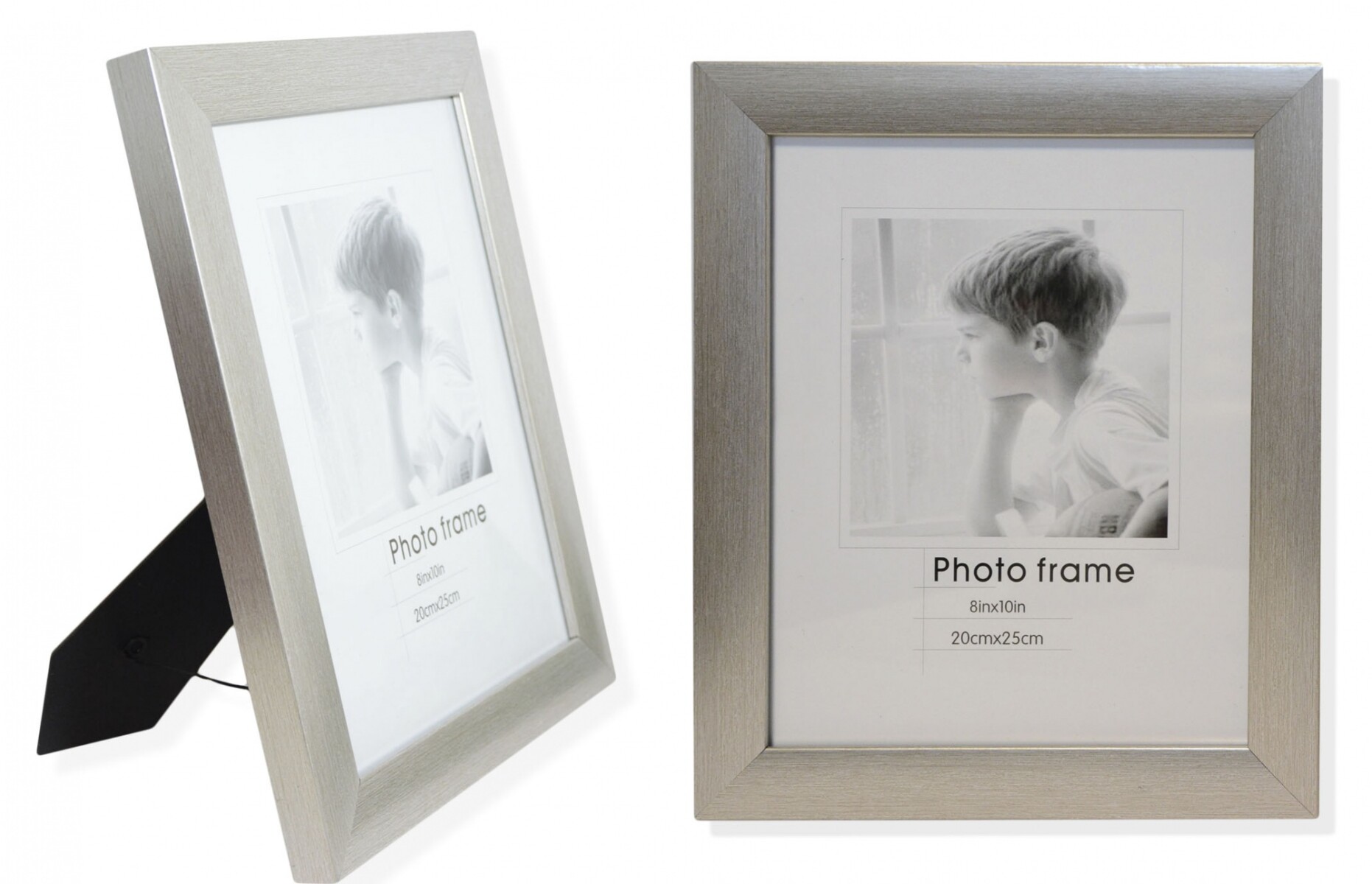 PORTARETRATO MADERA 20X25 CM COLOR PLATEADO- - 14672 Q24 