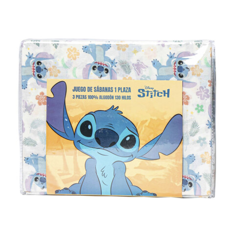 Juego de sábanas infantil 1 plaza 100% algodón 130 hilos Stitch