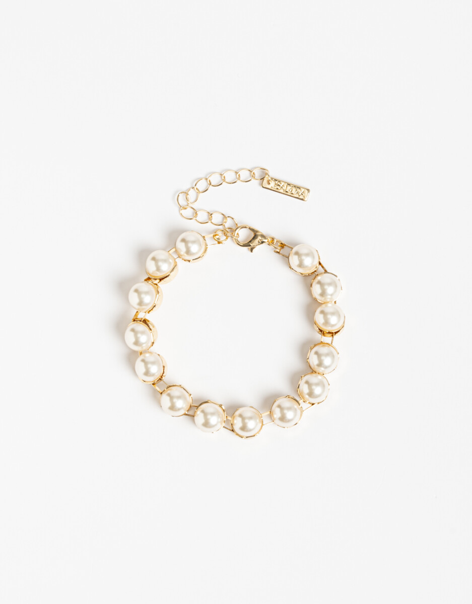 Pulsera Flexible Bolones Perla 