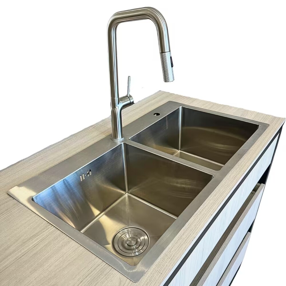 Pileta de cocina DREAM doble acero inox(304) 82x45x23 cm Pileta De Cocina Dream Doble Acero Inox(304) 82x45x23 Cm