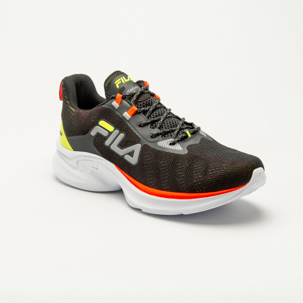 Fila Running Masculino Racer For All Negro-lima-coral Negro-lima