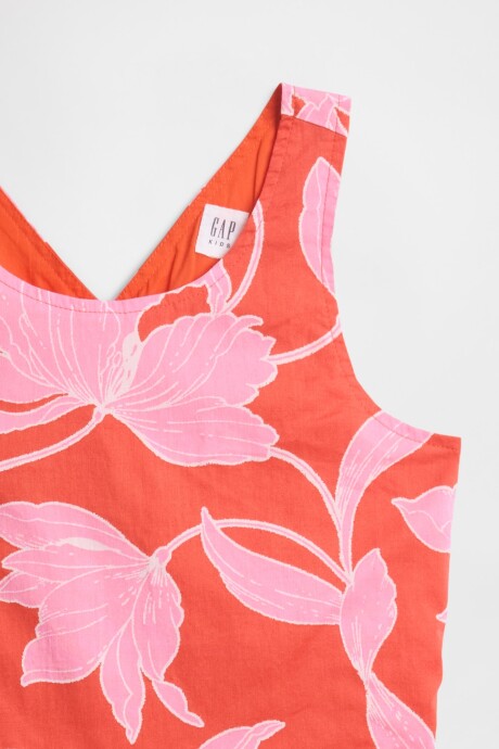 Vestido Espalda Cruzada Niña Pink Floral