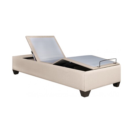 CAMA ARTICULADA 1 PLAZA MDF-Y-TELA NATURAL-BEIGE AJUSTABLE VENEZA