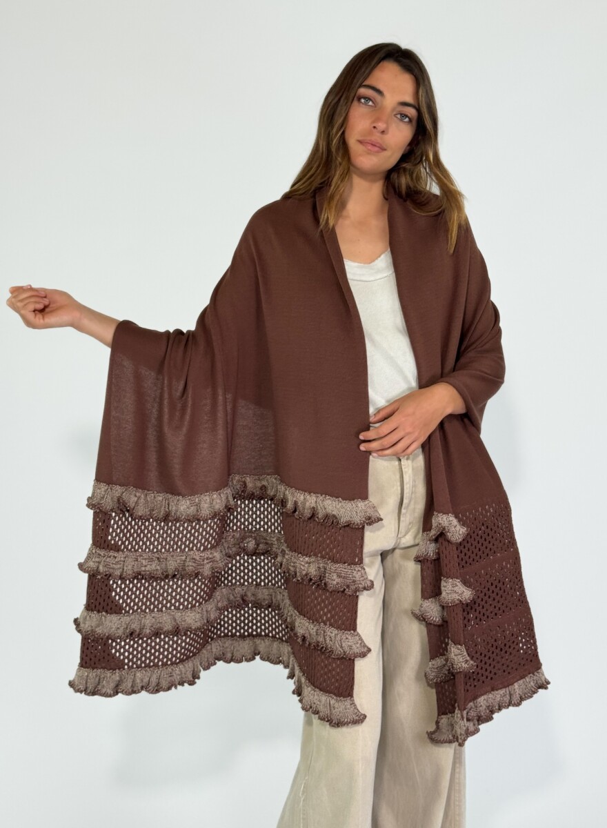 PASHMINA ALMENDRA - MARRON 