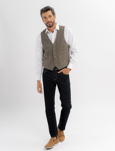 Chaleco paño marron-D1