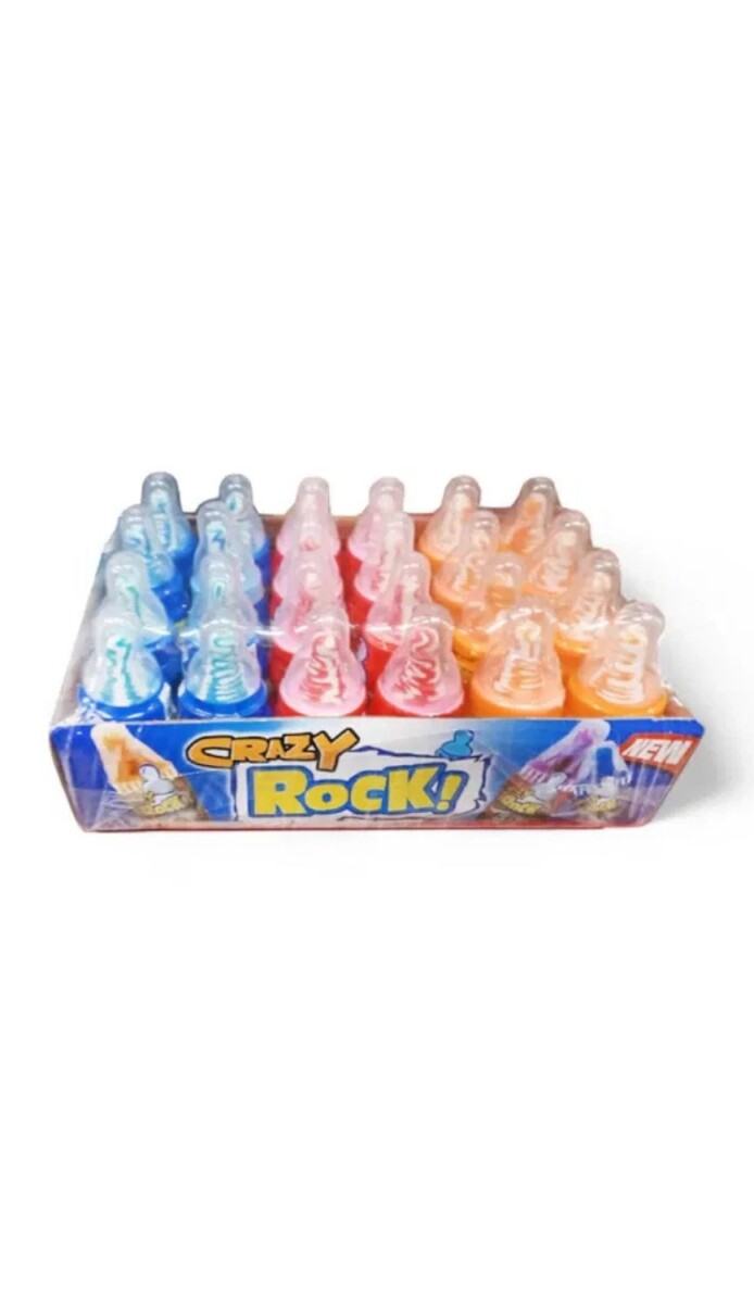 CHUPETIN MAMADERA CRAZY ROCK DISPLAY 24PCS 