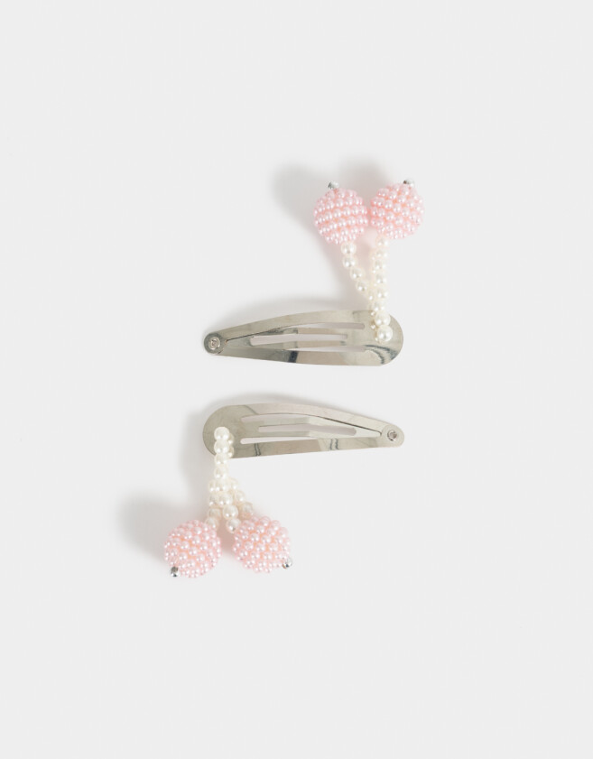 Hebillas Infantiles Con frutas Set De Hebillas Tic Tac Frutas - Rosa Claro