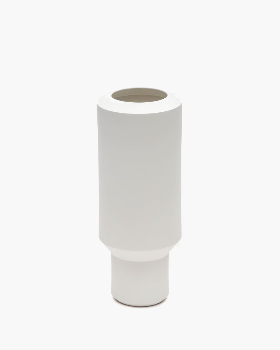 Jarrón Estartit de cerámica blanco - grande 39 cm 