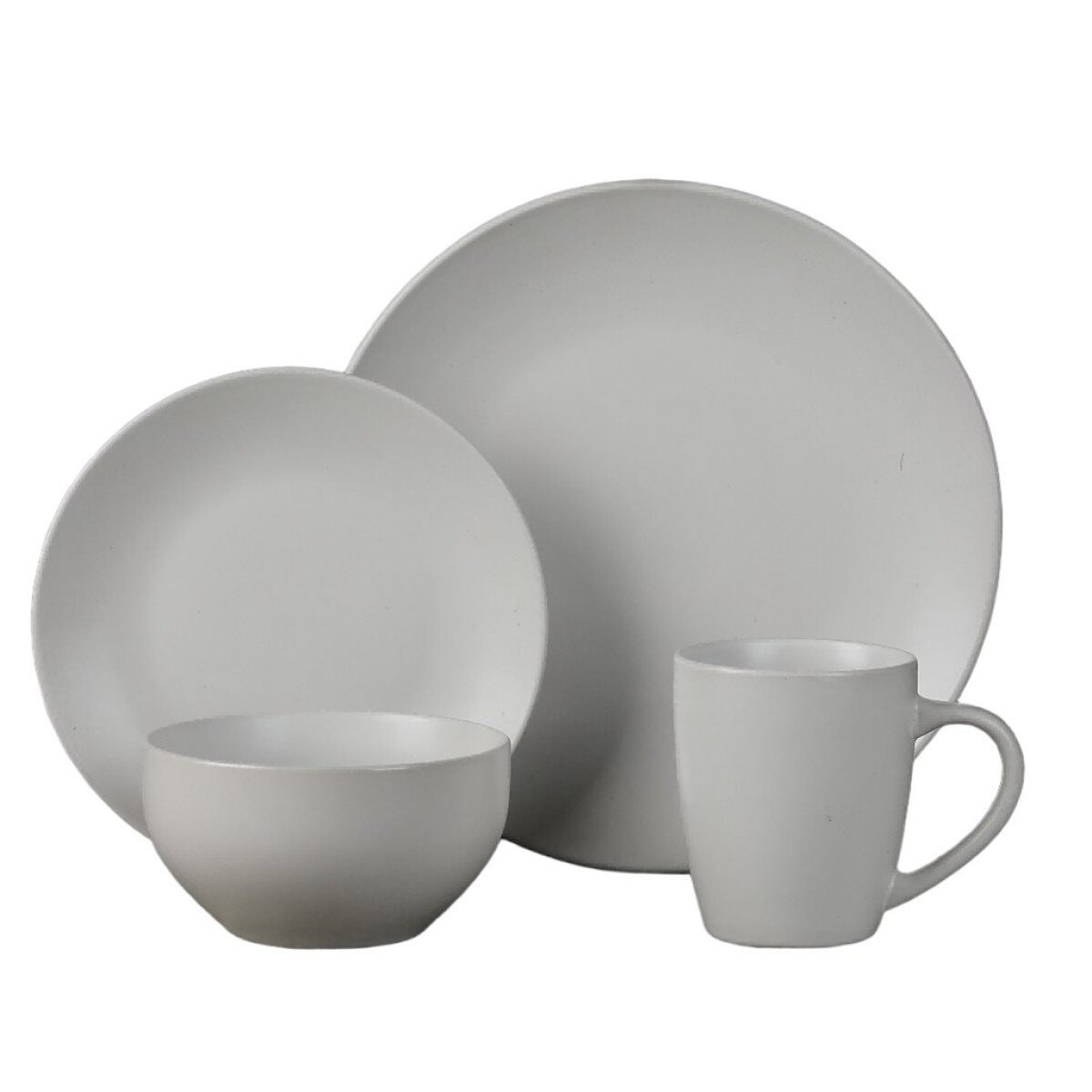 JUEGO VAJILLA 16PCS 27/20/14/350MLBLANCO MATE 