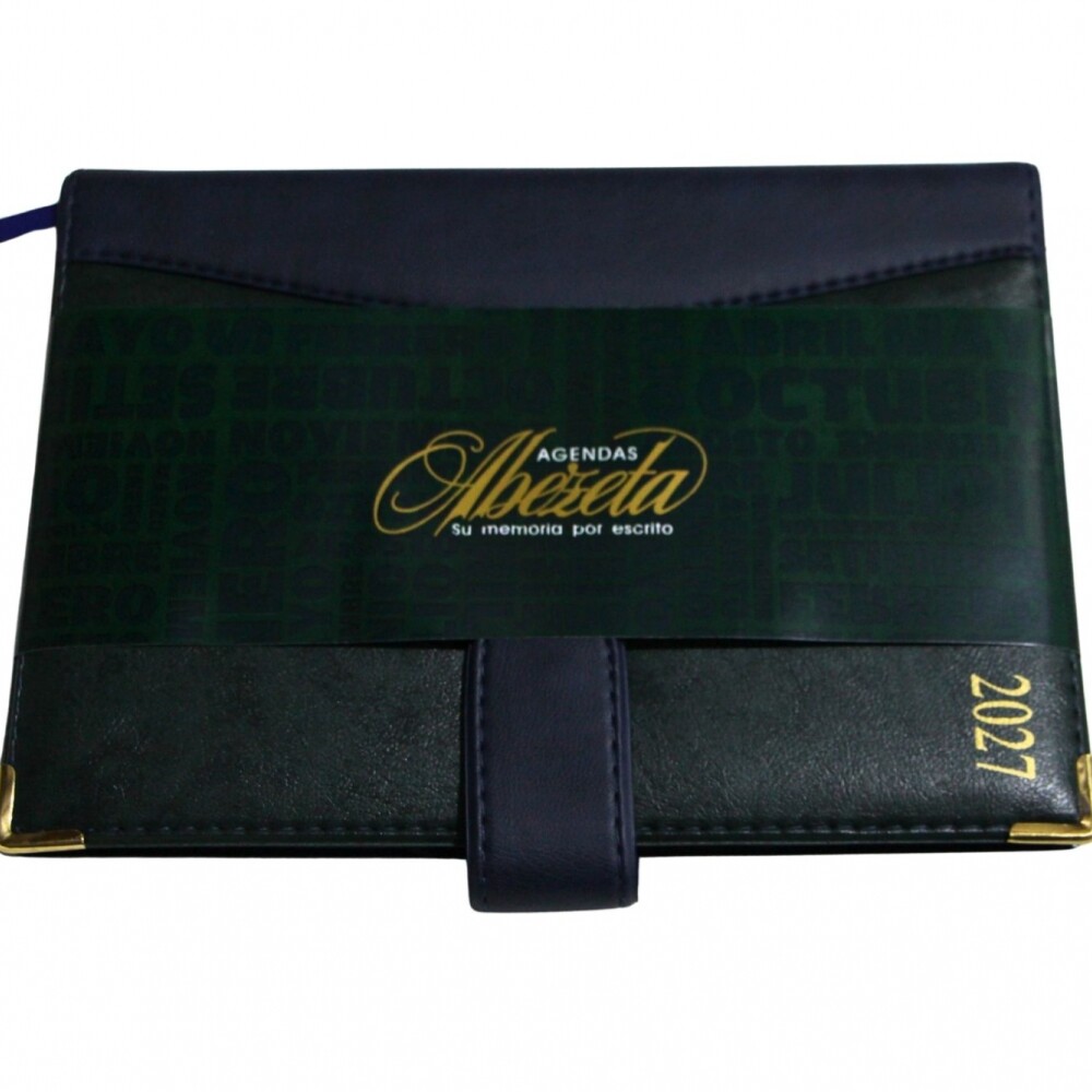 AGENDA ABEZETA 203 CP CLASSIC TAPA COSIDA Y PRESILLA TAPA AZUL Y VERDE