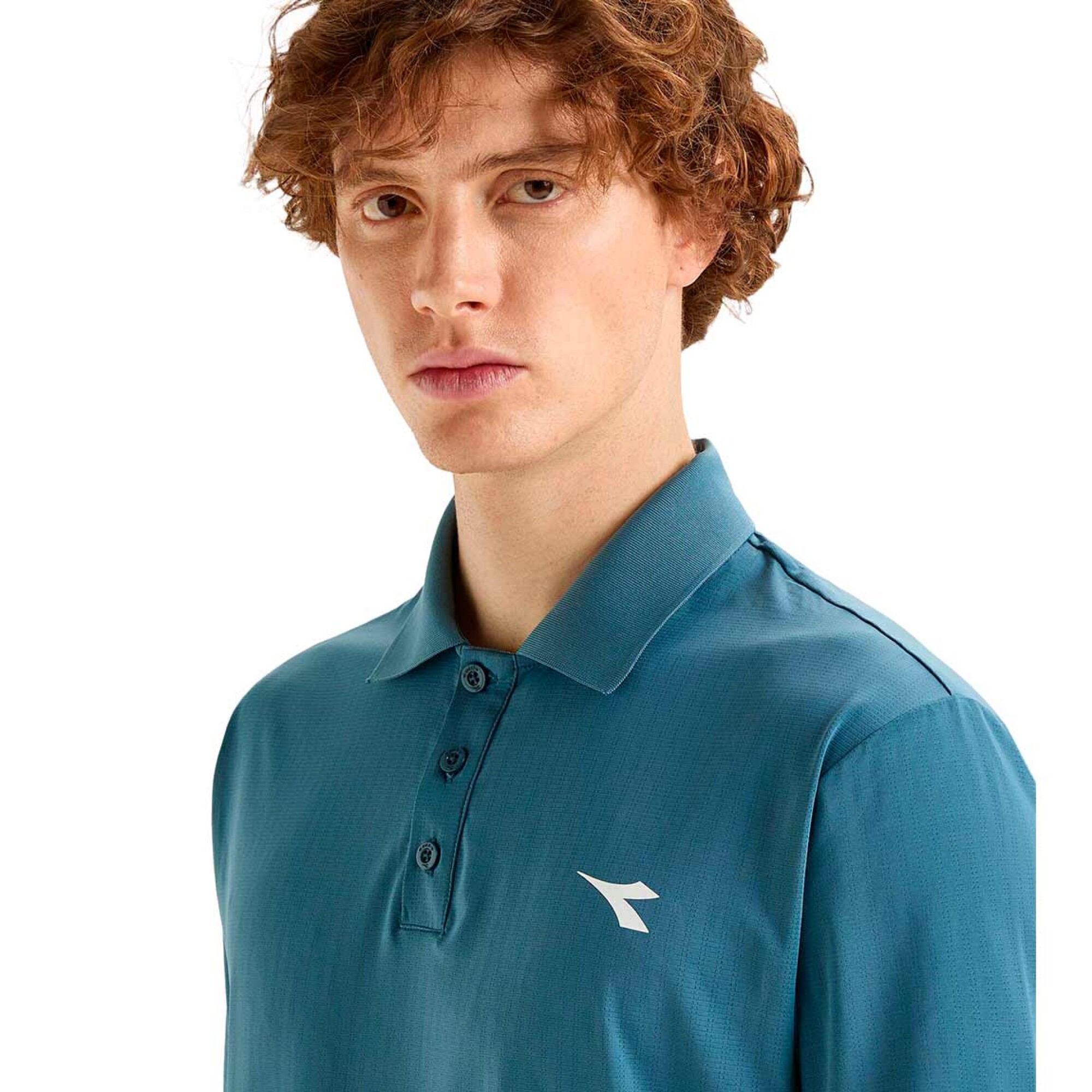 Diadora T-shirteria/top Ss Polo Icon - Azul Oscuro — Macri