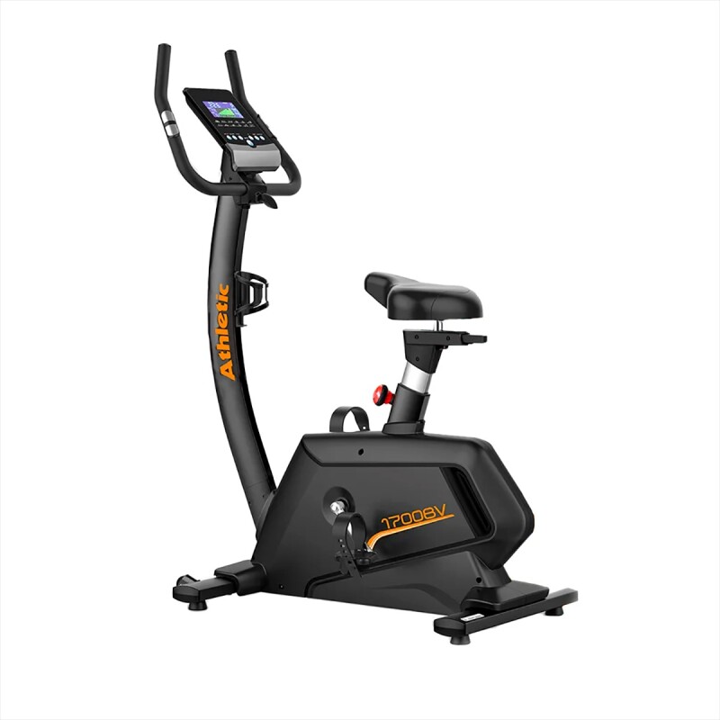 Bicicleta Fija Ergométrica Vertical Athletic 1700BV Athletic - Equipo Reacondicionado Negro