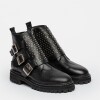 Borcego Smith En Cuero Liso Negro