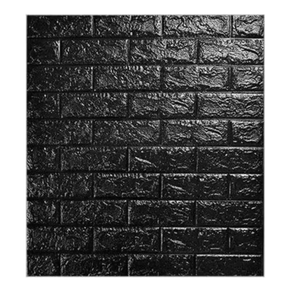 Placas adhesivas 3D con diferentes texturas y colores. Precio x 10 unidades Ladrillo negro