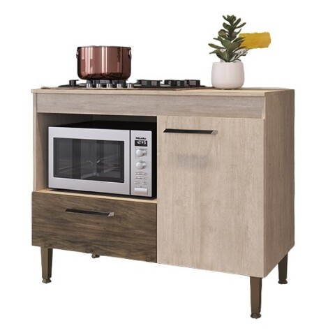 Mueble De Cocina Para Anafe Y Microondas Premium - Ltc Color Carvalho Sintra / Rustico Mueble De Cocina Para Anafe Y Microondas Premium - Ltc Color Carvalho Sintra / Rustico