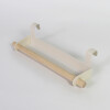 ORGANIZADOR METAL BLANCO/MADERA P/TOALLA 24X6.5CM Unica