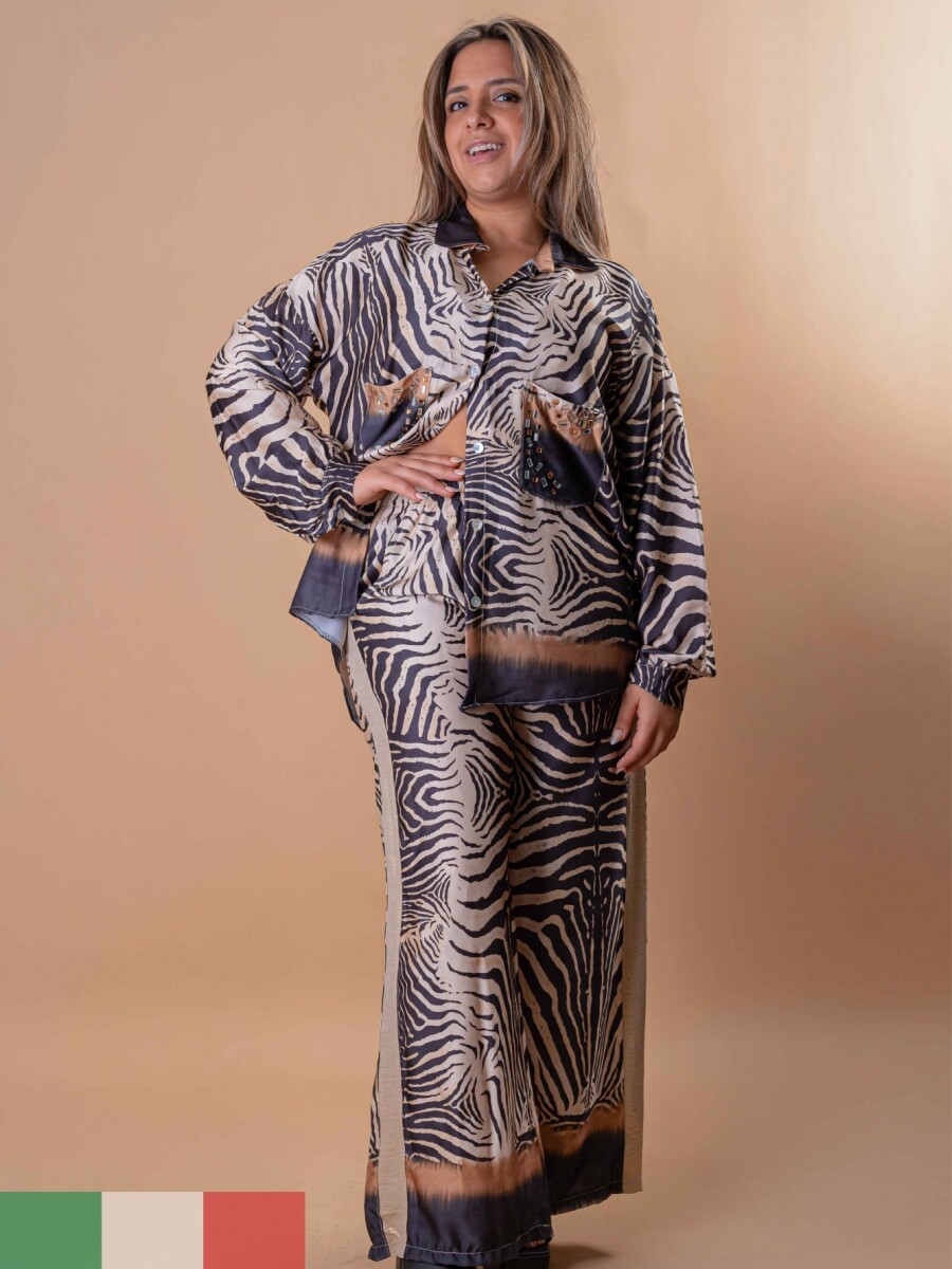 Pantalón de seda animal print Pantalón de seda animal print