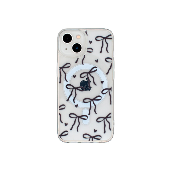 Protector para iPhone 13/14 transparente diseño moñas Protector Para Iphone 13/14 Transparente Diseño Moñas