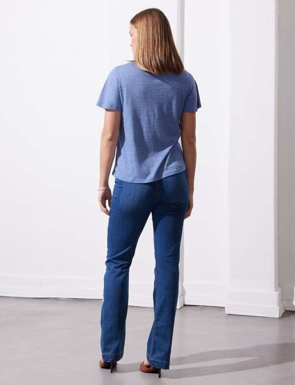 Remera Crochet AZUL