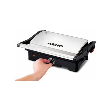 Sandwichera Arno Dual Inox | Placa antiadherente | Color gris. Sandwichera Arno Dual Inox | Placa antiadherente | Color gris.