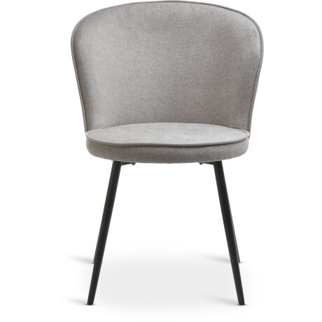 Silla De Comedor Risskov Tela Gris Claro/Negro