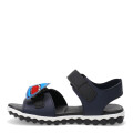 Sandalias Infantiles Bibi Roller Tiburon Velcros Azul Marino - Negro