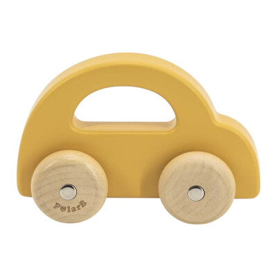 Autito de arrastre madera Amarillo