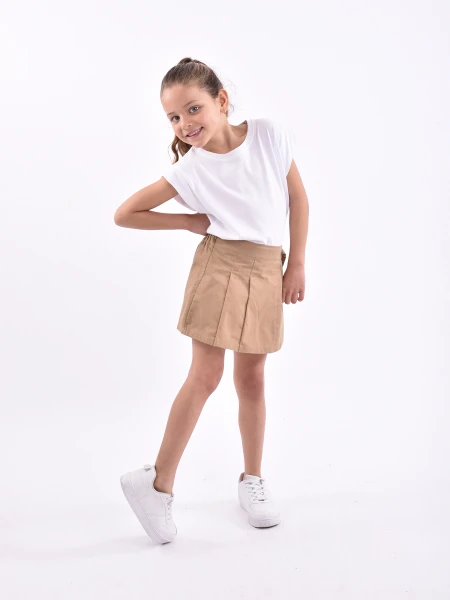 SHORT POLLERA INES KAKI