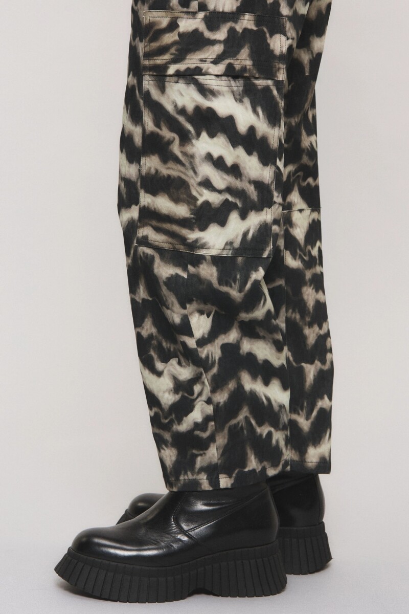 PANTALON SMOKE ZEBRA Negro