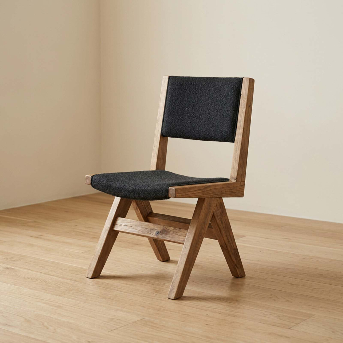 SILLA DE COMEDOR - MADERA NATURAL-BEIGE ROMERO 