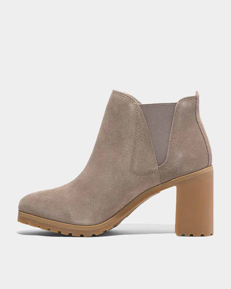 Botas Chelsea Allington Mid Mujer Taupe Suede