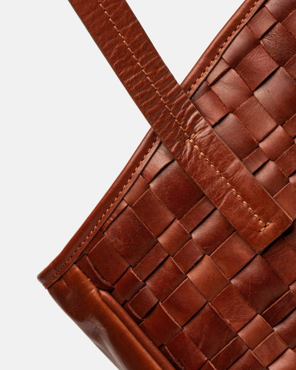 Bolso The Knit Bag en cuero vacuno Cuoio