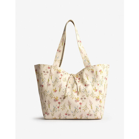 Shopper Con Bolso Estampado Flores