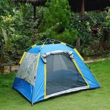 Carpa Automática Para 2 Personas Con Ventanas Celeste