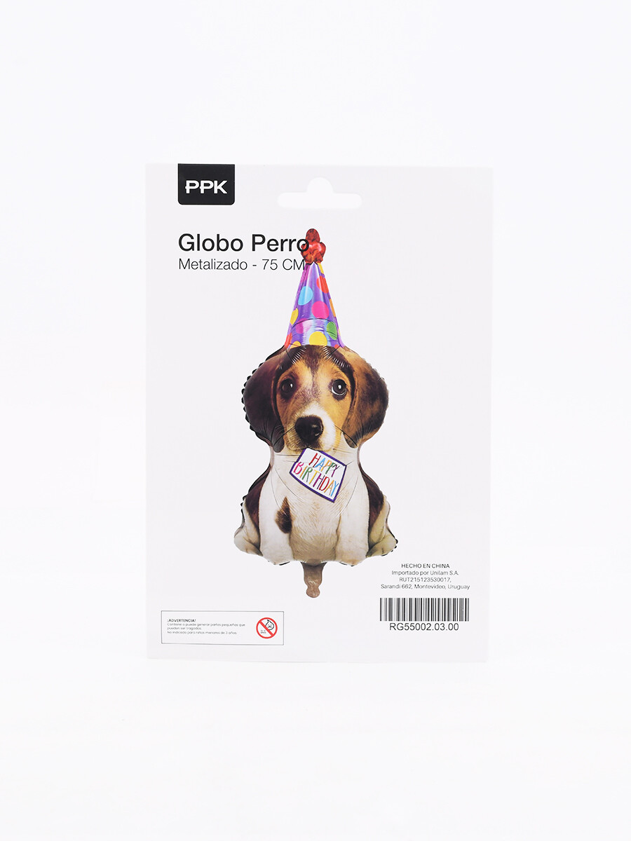 GLOBO METALIZADO PERRO - MULTICOLOR 
