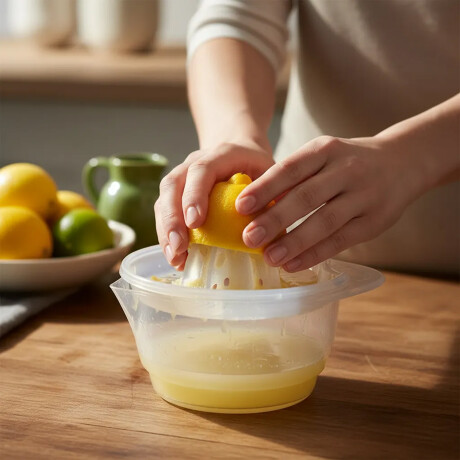 Exprimidor Manual Juguera de Frutas 500Ml Plástico Paramount Blanco