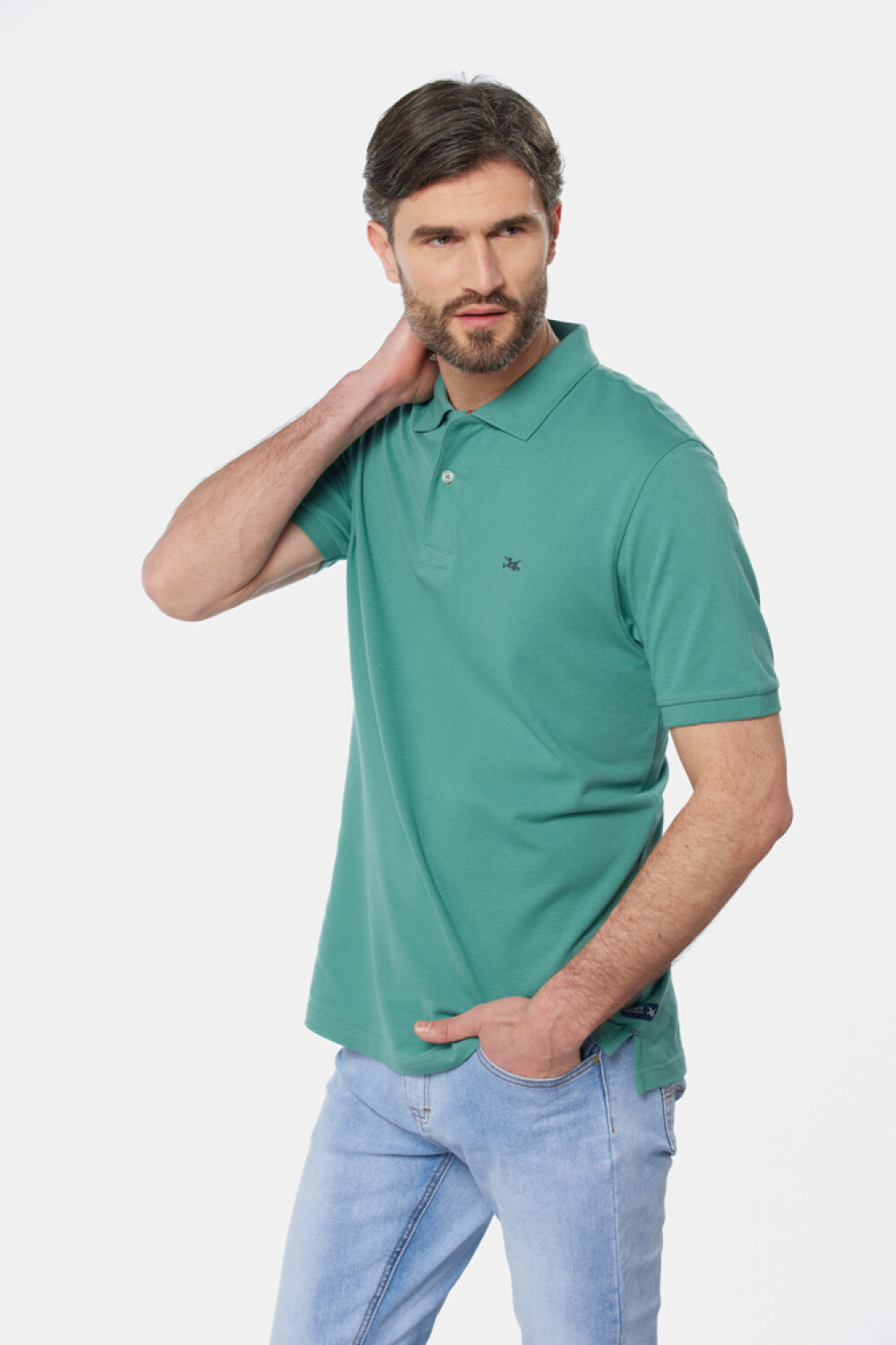 REMERA POLO LISA Verde Claro